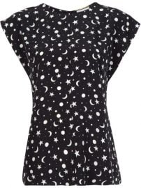 Saint Laurent Star And Moon Print Blouse at Farfetch